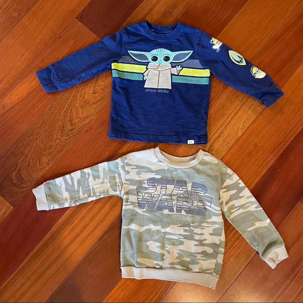 Star Wars theme long sleeve shirt lot • Size 3T ⭐️ bundle ⭐️